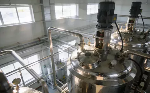 Moderne Industrieanlage mit Fokus auf metallische Strukturen und diffusem Tageslicht. - Foto: über boerse-global.de