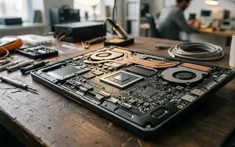 Nahaufnahme einer modernen Laptop-Hardwarekomponente auf einem Schreibtisch zur Visualisierung lokaler KI-Verarbeitung. - Foto: über boerse-global.de