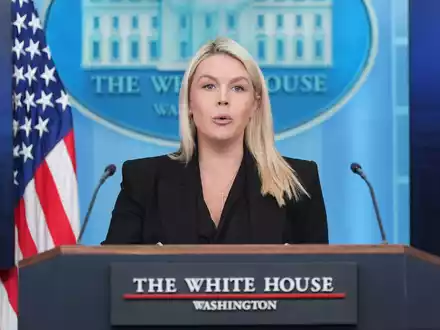 Trumps Pressesprecherin Leavitt geht. (Archivbild) - Foto: Alex Brandon/AP/dpa
