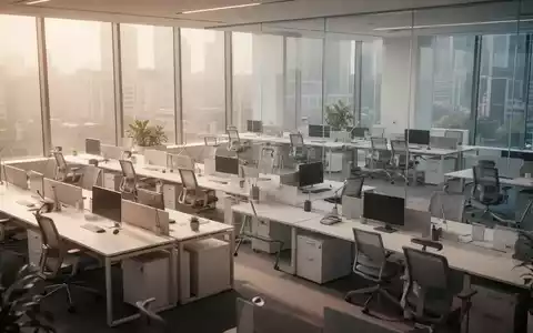 Leerer, moderner Büroarbeitsplatz mit ergonomischen Schreibtischen und natürlichem Lichteinfall. - Foto: über boerse-global.de