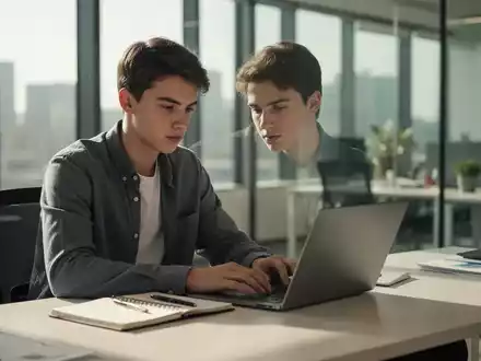 Ein junger Berufstätiger arbeitet konzentriert an einem Schreibtisch in einem modernen, hellen Büro. - Foto: über boerse-global.de