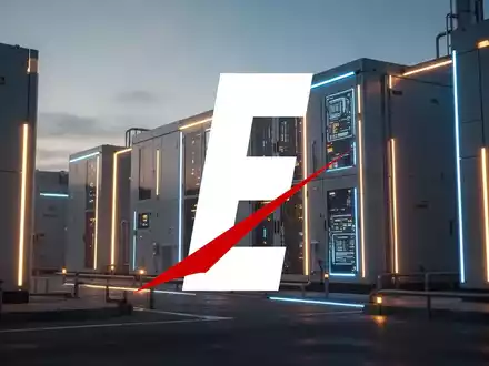 Moderne industrielle Energiespeicheranlage bei Dämmerung mit leuchtenden Indikatoren als Symbol für Wachstum und Ertrag - Foto: über boerse-global.de