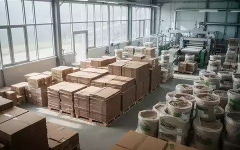 Sauber gestapelte, recycelbare Verpackungen aus Papier und Pappe in einer modernen Industrieanlage. - Foto: über boerse-global.de