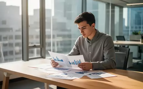 Ein konzentrierter Unternehmensgründer arbeitet an einem modernen Schreibtisch mit Finanzunterlagen. - Foto: über boerse-global.de