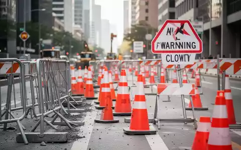 Professionell abgesicherte Baustelle an einer Straße mit Verkehrssicherungsmaßnahmen gemäß RSA 21. - Foto: über boerse-global.de