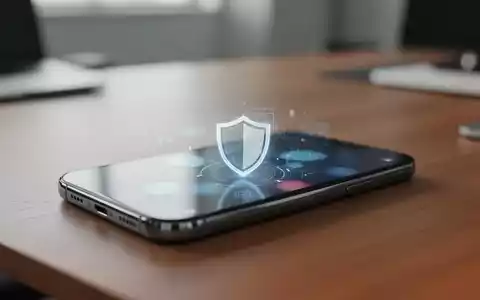 Ein modernes Smartphone auf einem Schreibtisch, das ein digitales Sicherheitssymbol auf dem Display zeigt, um Datenschutz und digitale Sicherheit zu verdeutlichen. - Foto: über boerse-global.de