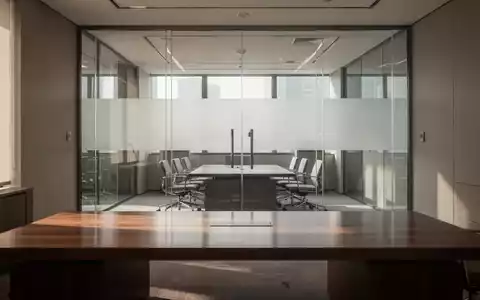 Ein minimalistisches, modern eingerichtetes Büro mit einer Glaswand in einem Konferenzraum bei natürlichem Lichteinfall. - Foto: über boerse-global.de
