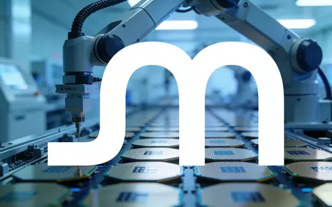 Abstrakte Darstellung einer modernen Halbleiterfertigung mit verschwommenen Silizium-Wafern und industrieller Beleuchtung. - Foto: über boerse-global.de