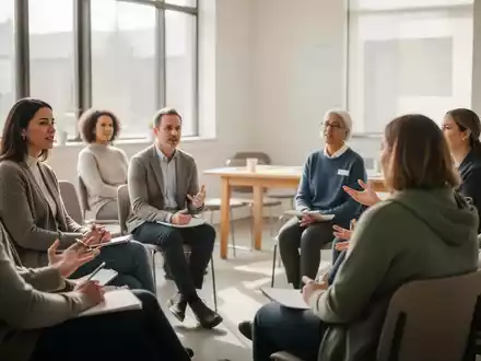 Menschen in einem hellen Seminarraum bei einem Workshop zur mentalen Resilienz. - Foto: über boerse-global.de