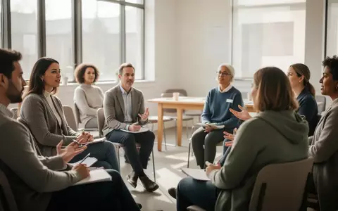 Menschen in einem hellen Seminarraum bei einem Workshop zur mentalen Resilienz. - Foto: über boerse-global.de