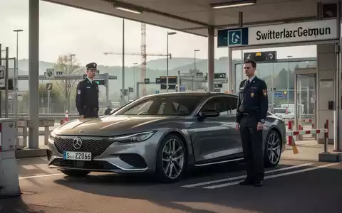 Zollbeamter bei einer Fahrzeugkontrolle an einem Grenzübergang bei Tageslicht. - Foto: über boerse-global.de