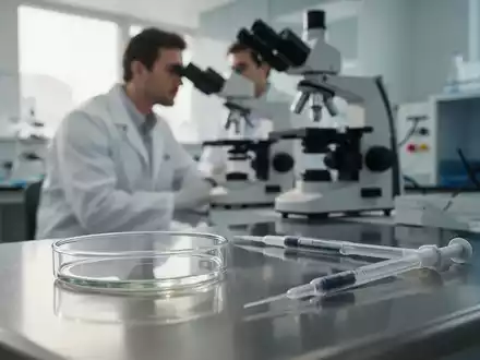 Ein Wissenschaftler arbeitet in einem modernen medizinischen Labor an einem Mikroskop. - Foto: über boerse-global.de