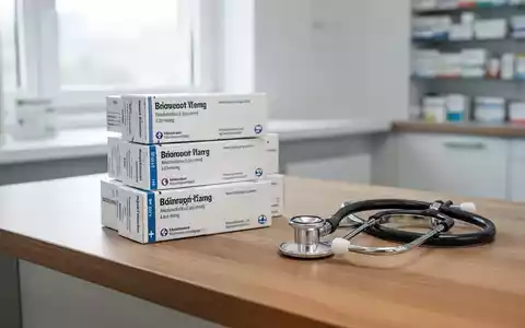 Arzneimittelpackungen und ein Stethoskop auf einem Apothekentisch in einem hellen Raum. - Foto: über boerse-global.de