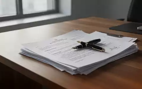 Ein offener Schreibtisch mit juristischen Unterlagen und einem Füllfederhalter in einem hellen, modernen Büro. - Foto: über boerse-global.de