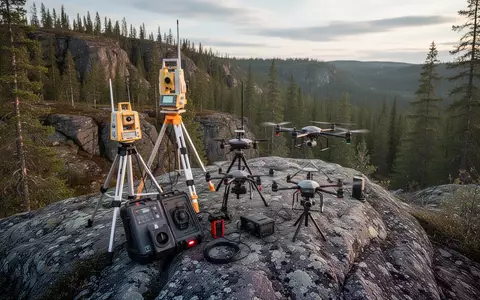Geologische Vermessungsausrüstung in einer abgelegenen Waldlandschaft während einer Rohstoffuntersuchung. - Foto: über boerse-global.de
