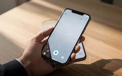 Ein modernes Premium-Smartphone in einer Hand, das eine minimalistische Benutzeroberfläche auf einem Holztisch zeigt. - Foto: über boerse-global.de