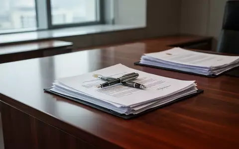 Ein Schreibtisch in einem modernen Büro mit offiziellen Dokumenten und einem Füllfederhalter. - Foto: über boerse-global.de