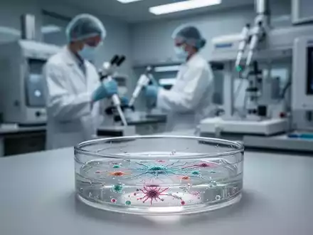 Ein Wissenschaftler arbeitet in einem modernen Labor an einer mikrobiologischen Untersuchung des menschlichen Mikrobioms. - Foto: über boerse-global.de