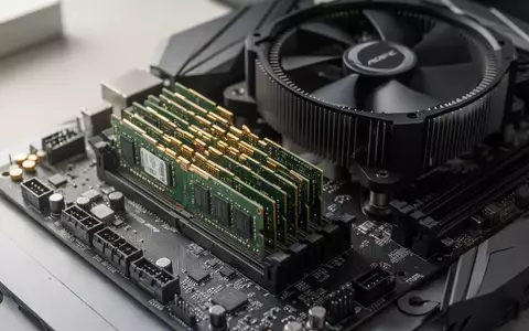 Nahaufnahme von Arbeitsspeichermodulen und CPU-Kühlung auf einer Computer-Hauptplatine in einem Arbeitsrechner. - Foto: über boerse-global.de
