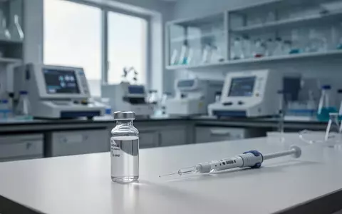 Ein steriles medizinisches Labor mit Laborgeräten und einer Glasampulle auf einem Labortisch bei natürlichem Licht. - Foto: über boerse-global.de