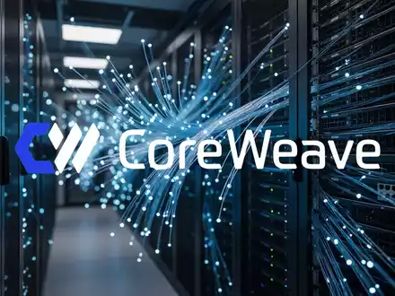 Abstrakte Darstellung moderner Rechenzentrum-Infrastruktur mit leuchtenden Glasfaserkabeln und Server-Technologie. - Foto: über boerse-global.de