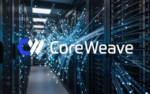 Abstrakte Darstellung moderner Rechenzentrum-Infrastruktur mit leuchtenden Glasfaserkabeln und Server-Technologie. - Foto: über boerse-global.de