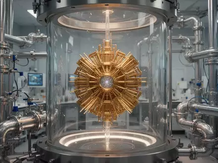 Hochmoderner Quantencomputer-Prozessor in einer Laborumgebung mit komplexer Kühltechnik. - Foto: über boerse-global.de