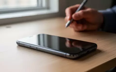 Ein modernes Smartphone auf einem Schreibtisch bei natürlichem Licht, das auf Software-Wartung und System-Updates hindeutet. - Foto: über boerse-global.de