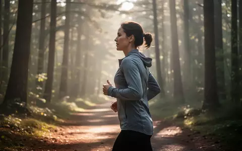 Eine Person beim Joggen auf einem sonnendurchfluteten Waldweg als Symbol für Bewegungstherapie bei Depressionen. - Foto: über boerse-global.de