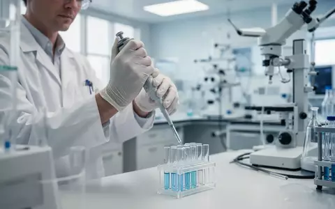 Wissenschaftler in einem modernen Labor bei der Arbeit an einer medizinischen Forschungsreihe. - Foto: über boerse-global.de