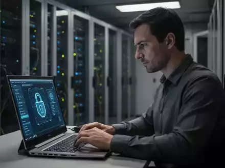 Ein IT-Administrator arbeitet in einem modernen Serverraum an der Implementierung sicherer Authentifizierungsmethoden. - Foto: über boerse-global.de