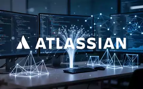 Abstrakte Darstellung moderner Softwareentwicklung mit leuchtenden digitalen Strukturen und professioneller Lichtstimmung. - Foto: über boerse-global.de