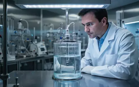 Wissenschaftler bei der Arbeit in einem modernen Wasserstoff-Forschungslabor mit einer elektrochemischen Zelle. - Foto: über boerse-global.de