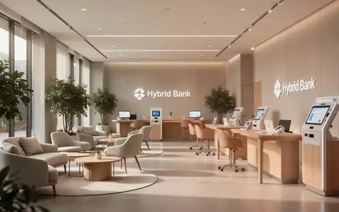 Modernes, offenes Interieur einer hybriden Bankfiliale mit Lounge-Bereichen und Beratungsplätzen in heller, freundlicher Atmosphäre. - Foto: über boerse-global.de
