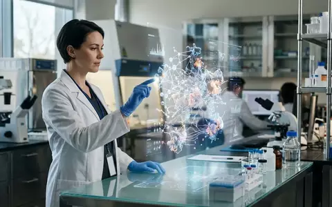 Wissenschaftler in einem modernen Labor bei der Analyse komplexer Gesundheitsdaten zur Erforschung der Langlebigkeit. - Foto: über boerse-global.de