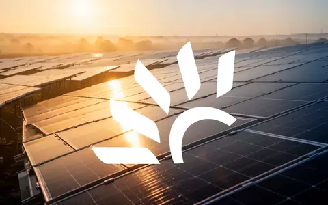 Moderne Solarparks in einer weitläufigen Landschaft bei Sonnenuntergang als Symbol für Investitionen in erneuerbare Energien. - Foto: über boerse-global.de