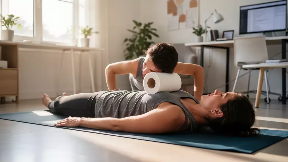 Toilettenpapierrolle als Faszienrolle: Viraler Trend zur Rückenentspannung