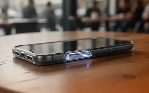 Ein Smartphone liegt auf einem Tisch, wobei ein integriertes Prisma in der Schutzhülle zur diskreten Videoaufnahme dient. - Foto: über boerse-global.de