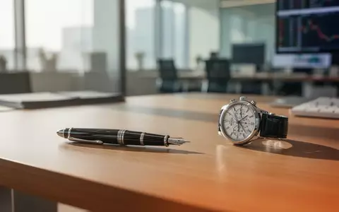Ein professioneller Schreibtisch in einem hellen Büro mit hochwertigen Accessoires in einer seriösen Geschäftsumgebung. - Foto: über boerse-global.de
