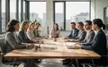 Ein professionelles Team in einem modernen deutschen Büro bei einer Besprechung an einem Konferenztisch. - Foto: über boerse-global.de