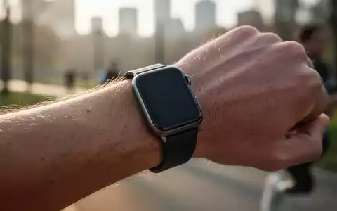 Nahaufnahme einer modernen Smartwatch am Handgelenk während einer sportlichen Aktivität bei natürlichem Tageslicht. - Foto: über boerse-global.de