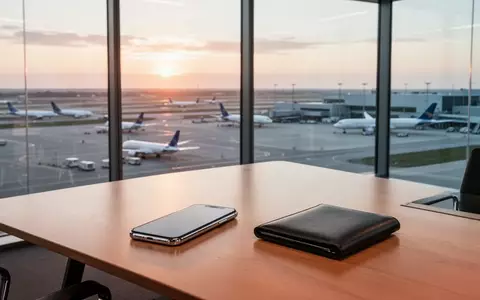 Ein minimalistischer Konferenzraum mit Blick auf eine Luft- und Raumfahrtanlage bei Sonnenaufgang. - Foto: über boerse-global.de