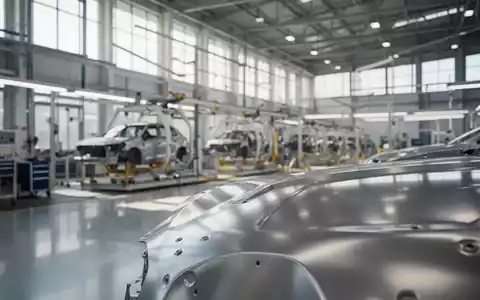 Ein moderner, heller Automobil-Produktionsstandort in einer industriellen Fertigungshalle bei Tageslicht. - Foto: über boerse-global.de