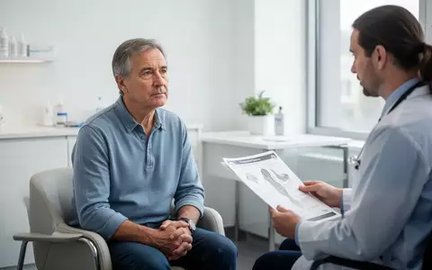 Ein Patient im Gespräch mit einem Arzt in einer modernen medizinischen Praxis, Fokus auf Gesundheitsvorsorge. - Foto: über boerse-global.de
