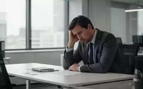 Ein erschöpfter Büroangestellter sitzt an einem Schreibtisch und wirkt nachdenklich, symbolisch für psychische Belastung. - Foto: über boerse-global.de