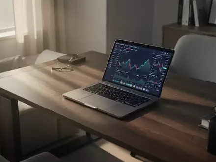 Ein minimalistischer, moderner Schreibtisch in einem ruhigen Büro mit weichem Tageslicht. - Foto: über boerse-global.de