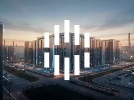 Modernes Rechenzentrum in einer weiten Industrielandschaft bei Dämmerung, symbolisiert technisches Wachstum. - Foto: über boerse-global.de
