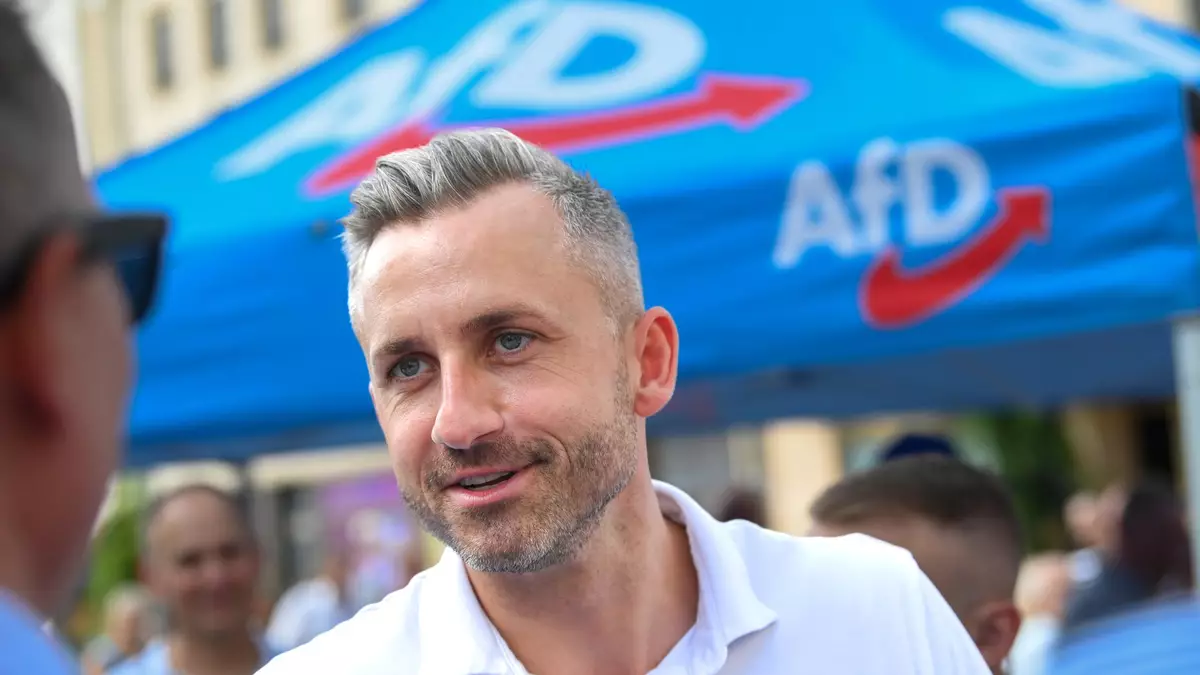 Spitzenkandidat Siegmund würde gern erster AfD-Ministerpräsident werden. (Archivbild) - Bild: Heiko Rebsch/dpa
