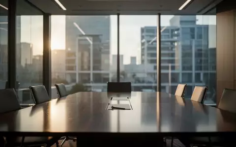 Moderner, minimalistischer Konferenzraum in einem Bürogebäude bei Tageslicht. - Foto: über boerse-global.de