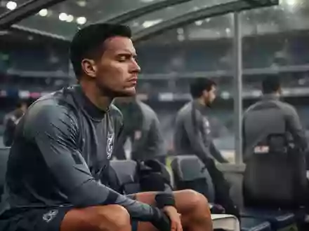 Ein konzentrierter Sportler sitzt in einem Stadion und praktiziert Meditation zur mentalen Vorbereitung. - Foto: über boerse-global.de